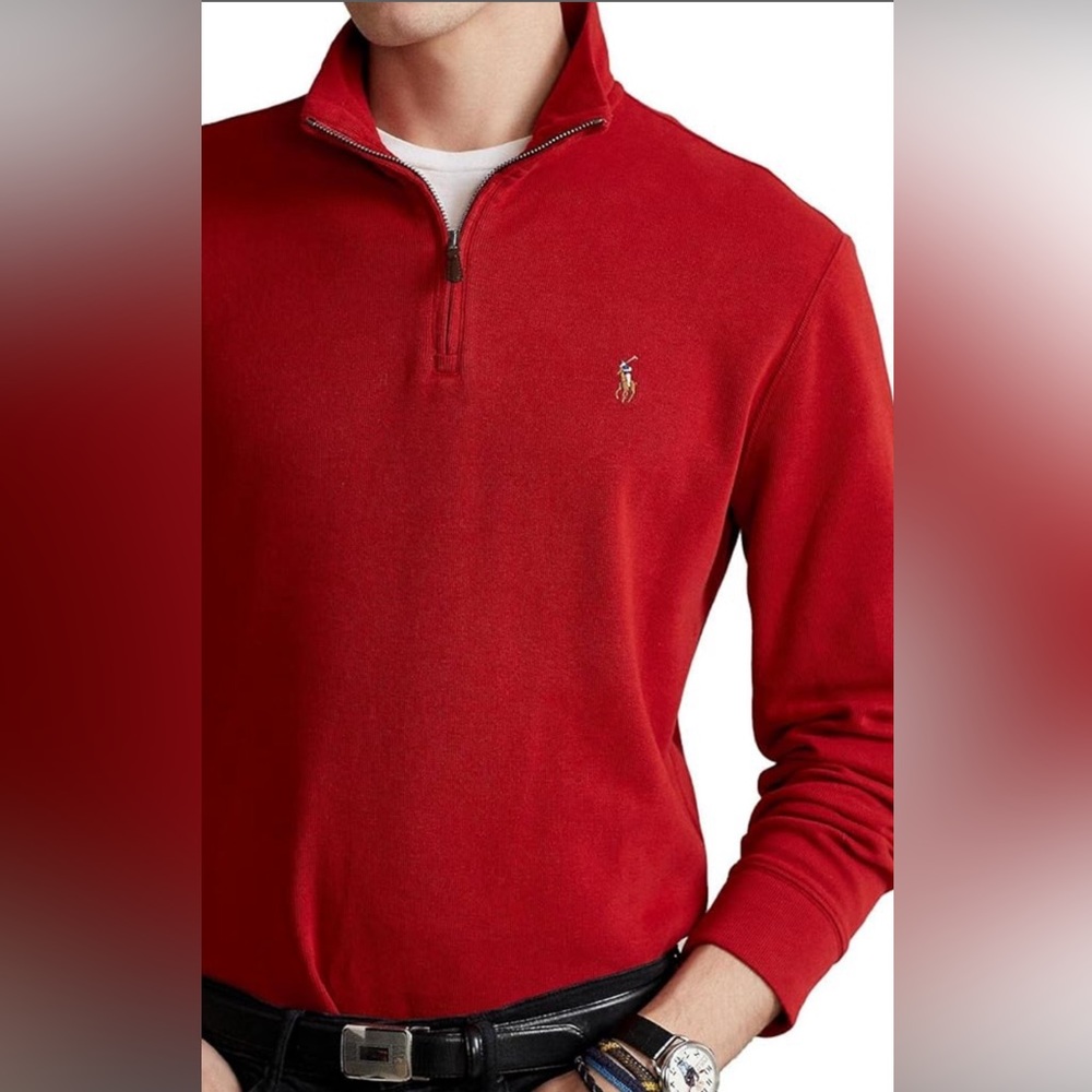 Men’s Polo 3/4 zip pullover sweater size M
